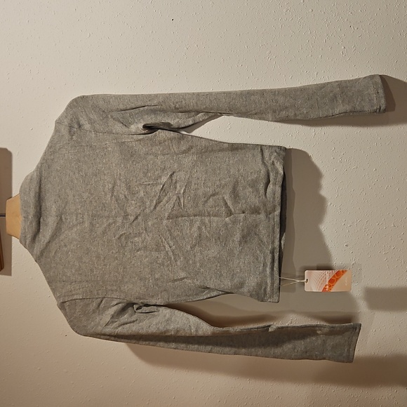 OGL Tops - NWT OGL Eco-Mousse Soft Heather Gray Long Sleeve Mockneck Cropped Top S